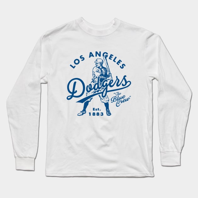 Old Style Los Angeles Dodgers 2 by Buck Tee Long Sleeve T-Shirt by Buck Tee